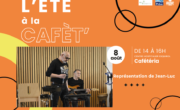 concert de jean Luc le 8 août de 14h à 16h à la cafétéria.