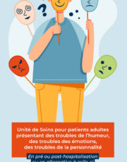 couverture de la plaquette de l'hopital de jour rougerie. Unité de Soins pour patients adultes présentant des troubles de l’humeur, des troubles des émotions, des troubles de la personnalité